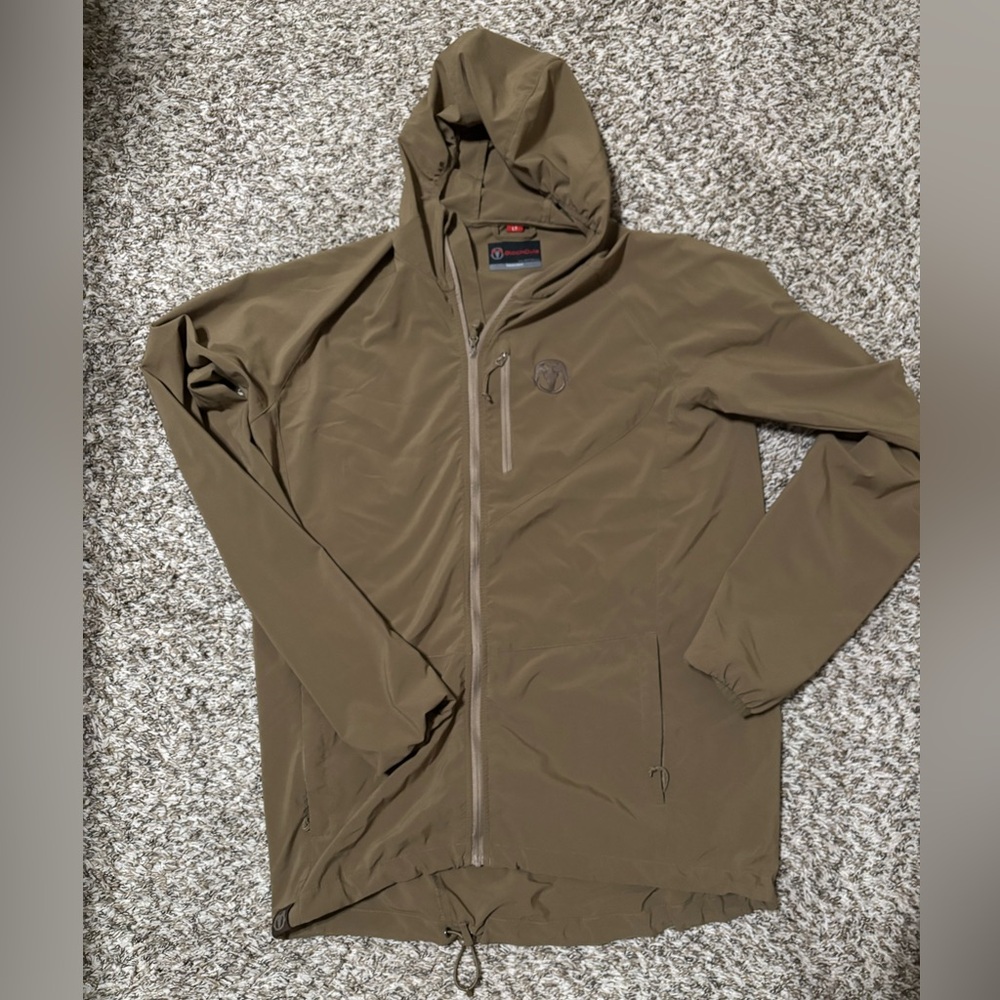 Black Men's Khaki Windbreaker Jacket